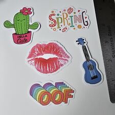 HELLA CUTE CACTUS SPRING LIPS KISS GUITAR OOF S39 STICKER LOT STICKERS picture
