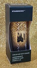 Starbucks Disneyland Ombre Black & Gold Tumbler Cold Cup Keychain  NWT picture