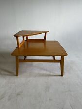 Vintage Mid Century End Table MCM Nightstand Bedroom Atomic Danish Eames Blonde picture