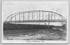 1927 Postcard Viaduct Montpeller Ohio OH Bridge Railroad Train Wabash Auburn Co picture
