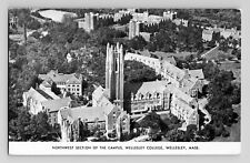 Wellesley College NW Section Aerial View B&W 1960 Colourpicture Publication picture
