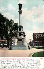 Worcester MA-Massachusetts, Solders Monument, Scenic, Vintage Postcard picture