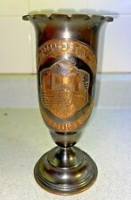 Souvenir Cup Large Early Israel Brass Copper Jewish Judaica Jerusalem Scenes Wow picture