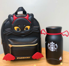 New Starbucks Halloween Imp Black Cat 350ml Thermal Cup backpack picture