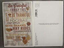 Lantern Press Postcard Be Grateful Thanksgiving Typography picture
