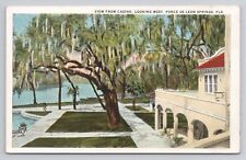 Postcard View From Casino Looking West Ponce De Leon Springs Florida picture
