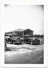 Vintage Old 1950's Photo of 1940 CHEVY Sedan Car & 1950s Chevrolet Truck Fresno picture