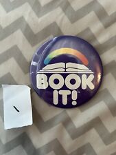 “Book It” Pinback Button 1985 Pizza Hut Pin Vintage Purple Book It Authentic #1 picture
