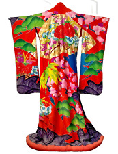 Yuzen Uchikake Kimono, Wedding Kimono, Japanese Kimono Robe With Padded Hem picture