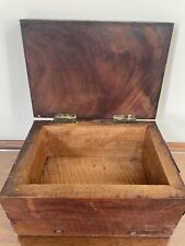 RARE AQ 0.75” Thick Hefty Hard Solid Wooden Chest~4 Lbs & 9.5”L x6.85”W x4.5”H picture