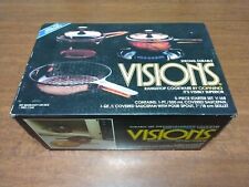Vtg 1987 NEW SEALED BOX Corning VISIONS Rangetop Cookware 5 Piece Set V 168  picture