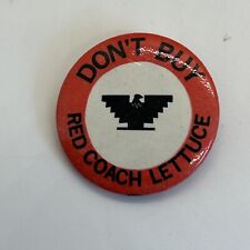 Vintage United Farm Worker UFW Boycott Labor Rights Protest Pin Pinback Button picture
