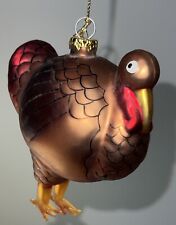 MACYS THANKSGIVING PARADE GLASS ORNAMENT TURKEY 2000 picture