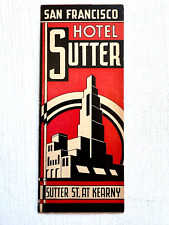 1910-20's Hotel Sutter San Francisco Travel Brochure- Now Galleria Park Hotel picture