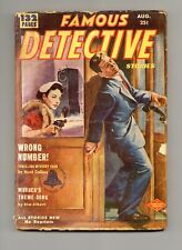 Famous Detective Pulp Aug 1952 Vol. 12 #5 GD picture