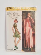 Simplicity 5184 Size 10 Bust 32.5 Inches Cut and Complete 1972 picture