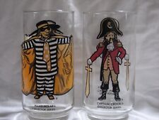Vintage McDonalds Glasses 1977 Collector's Series Hamburglar & Captain Crook picture