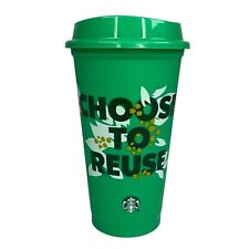 Starbucks Choose to Reuse plastic coffee tumbler hot cup reusable lid 2023 16oz picture