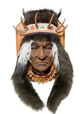 Vintage MCM Native American Indian Chief Wall Decor Wall Bust picture