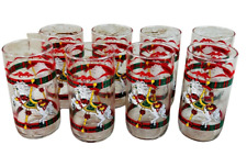 VINTAGE (8) LIBBEY HOUSE OF LLOYD 1990 CHRISTMAS CAROUSEL HORSE GLASSES/TUMBLERS picture