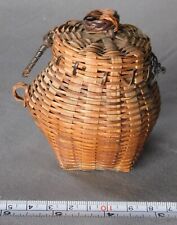 Antique Native American miniature seed basket Passamaquoddy Penobscot ash splint picture