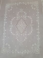Antique Vintage Sheer Floral Lace Design Bedspread picture