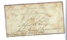 Civil War General Alfred H Terry  Autograph   from Union Document at Fort Fisher picture