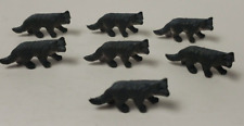 Lot Of Seven (7) Tiny Miniature Wolf Figures picture