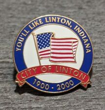 You'll Like Linton, Indiana City Of Linton 1900-2000 Travel/Souvenir Lapel Pin picture