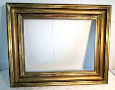 GORGEOUS ANTIQUE SHABBY SUBSTANTIAL WIDE GOLD GILT WOOD FRAME FITS 14