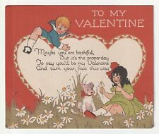 c1950s-1960s~Field of Daisies~Cheeky Boy~To My Valentine Vintage Card picture