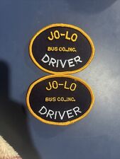 VTG JO-LO Bus Co. Driver Sew On Patch Lot of 2 picture