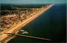 Vtg Virginia Beach Virginia VA Aerial View Looking North 1960s Postcard picture