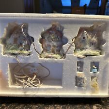 Vintage Hopalong Hollow 9 Piece Easter Village Set Hand Painted Houses Bunny picture