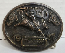 Vintage 1977 Hesston National Finals Rodeo Belt Buckle picture