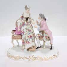 Old or Antique Vienna Style Porcelain Figurine of the Engagement - Betrothal PC picture