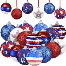 Ferraycle 16 Pcs Patriotic Ball Ornaments for Tree 4th of July Decorations...  picture