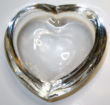 Orrefors Crystal Amour Valentine Heart Shaped Candy Trinket Bowl Dish Sweden 6