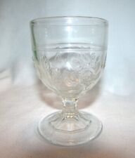 EAPG Central Glass Company Clear Cabbage Rose Egg Cup picture