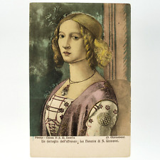 Santa Maria Novella Art Postcard c1915 Florence Fresco Saint John Painting C3229 picture