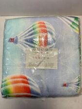 Nos Vintage Hot Air Balloon Pattern Nylon/ Polyester 60”x90” Beach Blanket picture