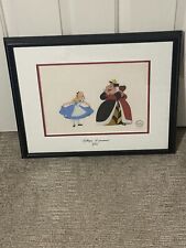 Disney Alice In Wonderland Sericel Curtsy To The Queen Signed Kathryn Beaumont picture