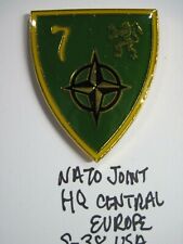 Nato Pocket metal Badge JOINT HEADQUARTERS CENTRAL EUROPE hq plastic cvr s-38 picture