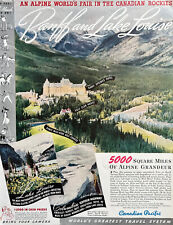 Canadian Pacific Ad 1939 Banff Springs Hotel, Mile High Golf Course Lake Louise picture