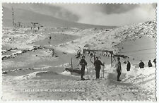Glenshee Scotland, Old PC, Skiers at Cairnwell Chair-Lift, RPPC picture