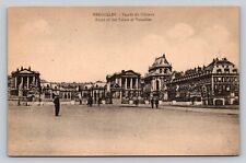 Street View Front of Palace Versailles France Gate Sculptures Vintage Postcard picture
