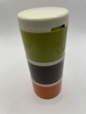 Vintage Tupperware Spice Shaker 3 Jar Stacking Tower Set Autumn Harvest Colors picture