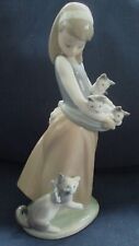 Lladro Following Her Cats Figurine #1309 -- 9 3/4
