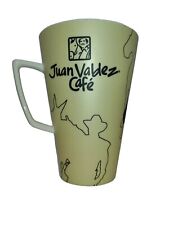 Juan Valdez Cafe Black and Yellow Silhouette Ceramic Coffee Latte Mug 4 3/4