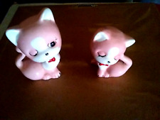 Final Price Drop Vintage Porcelain Pink Cat Kitten Figurines picture